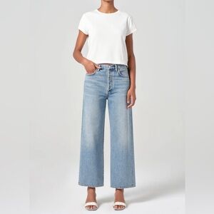 Agolde Ren Jean Light Blue Relaxed Jeans disclosure wash size 33